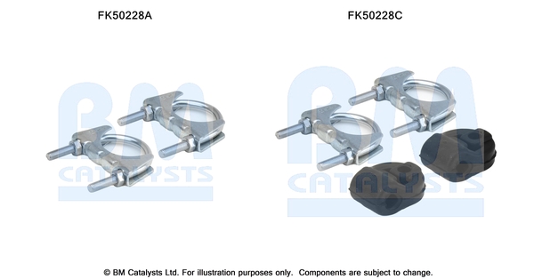 Uitlaat montageset Bm Catalysts FK50228