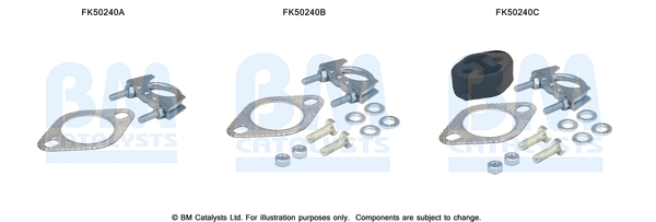 Uitlaat montageset Bm Catalysts FK50240