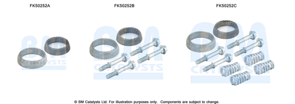 Uitlaat montageset Bm Catalysts FK50252