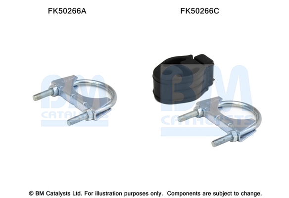 Uitlaat montageset Bm Catalysts FK50266