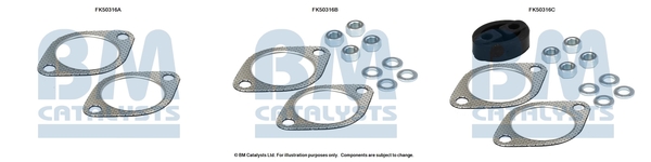 Uitlaat montageset Bm Catalysts FK50316