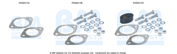 Uitlaat montageset Bm Catalysts FK50317