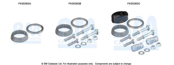 Uitlaat montageset Bm Catalysts FK50383