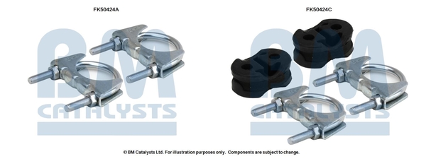 Uitlaat montageset Bm Catalysts FK50424