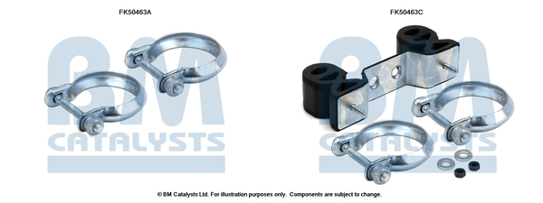 Uitlaat montageset Bm Catalysts FK50463