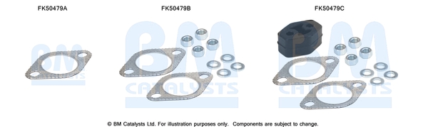 Uitlaat montageset Bm Catalysts FK50479