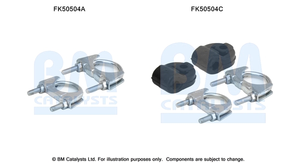 Uitlaat montageset Bm Catalysts FK50504