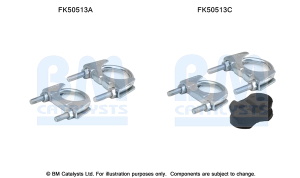 Uitlaat montageset Bm Catalysts FK50513