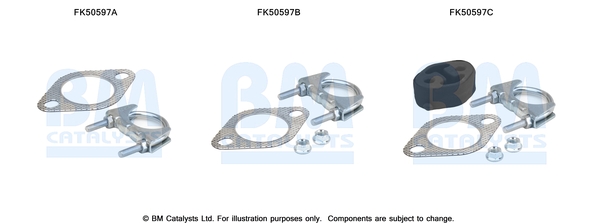 Uitlaat montageset Bm Catalysts FK50597