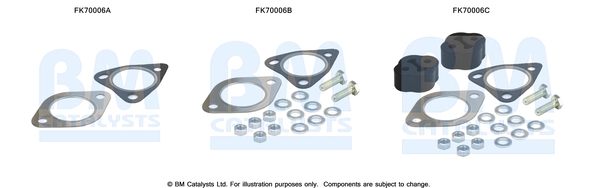 Uitlaat montageset Bm Catalysts FK70006