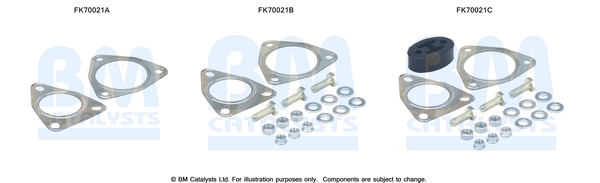 Uitlaat montageset Bm Catalysts FK70021