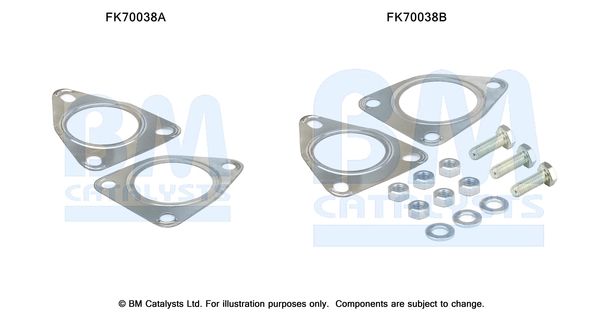 Uitlaat montageset Bm Catalysts FK70038