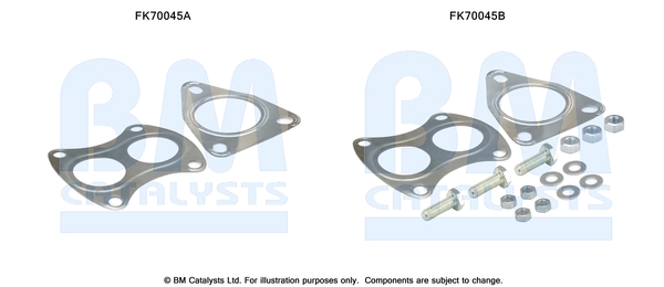 Uitlaat montageset Bm Catalysts FK70045