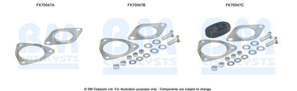 Uitlaat montageset Bm Catalysts FK70047