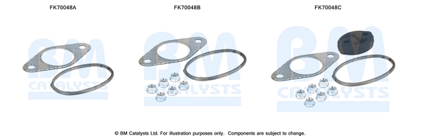 Uitlaat montageset Bm Catalysts FK70048