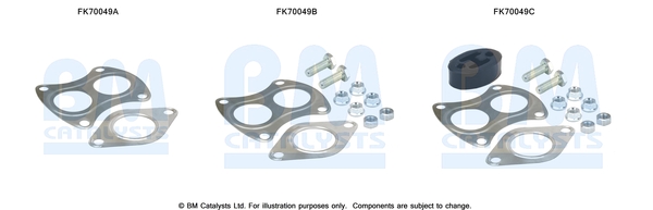 Uitlaat montageset Bm Catalysts FK70049