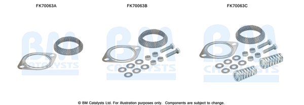 Uitlaat montageset Bm Catalysts FK70063