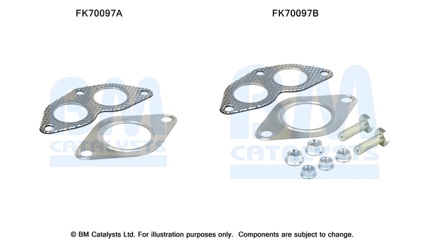 Uitlaat montageset Bm Catalysts FK70097