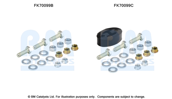 Uitlaat montageset Bm Catalysts FK70099