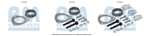 Uitlaat montageset Bm Catalysts FK70107