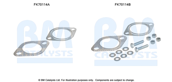 Uitlaat montageset Bm Catalysts FK70114