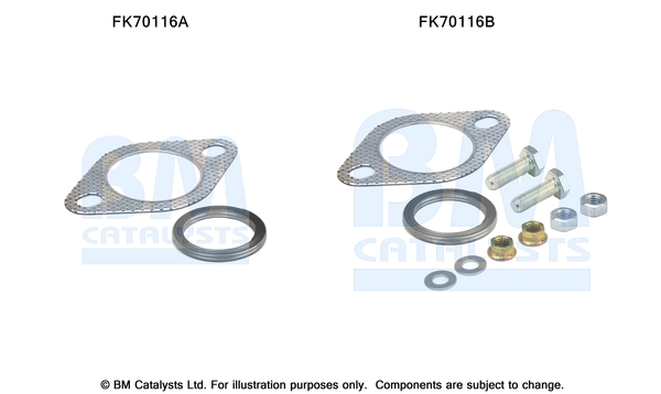 Uitlaat montageset Bm Catalysts FK70116