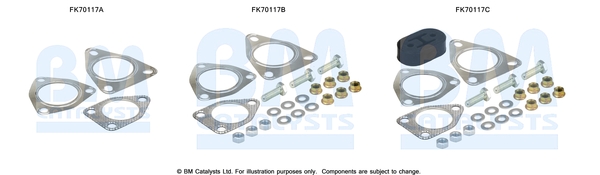 Uitlaat montageset Bm Catalysts FK70117