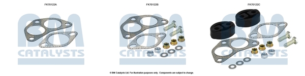 Uitlaat montageset Bm Catalysts FK70122