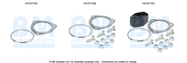 Uitlaat montageset Bm Catalysts FK70175