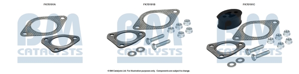 Uitlaat montageset Bm Catalysts FK70191