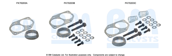 Uitlaat montageset Bm Catalysts FK70203