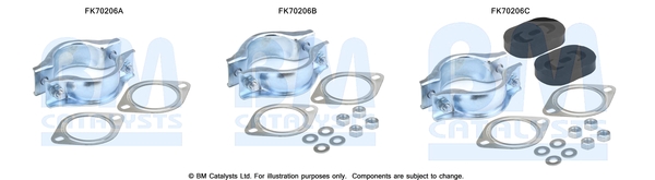 Uitlaat montageset Bm Catalysts FK70206