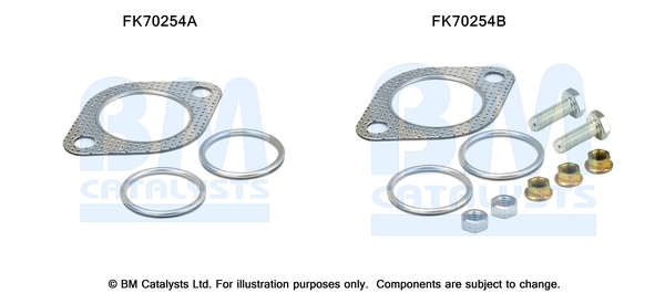 Uitlaat montageset Bm Catalysts FK70254