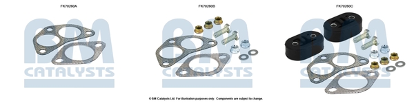 Uitlaat montageset Bm Catalysts FK70260