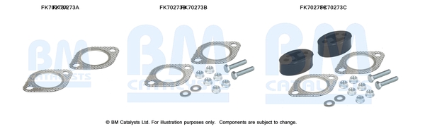 Uitlaat montageset Bm Catalysts FK70273