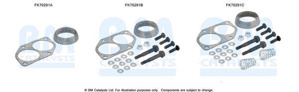 Uitlaat montageset Bm Catalysts FK70291