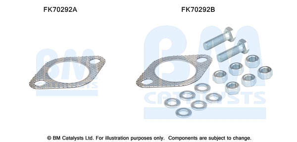 Uitlaat montageset Bm Catalysts FK70292