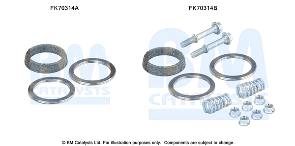 Uitlaat montageset Bm Catalysts FK70314