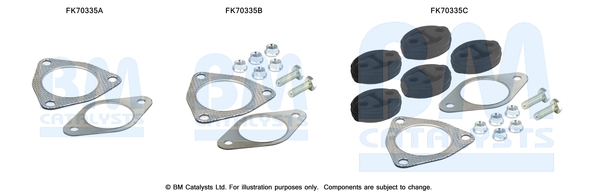 Uitlaat montageset Bm Catalysts FK70335