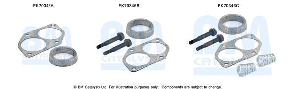 Uitlaat montageset Bm Catalysts FK70346