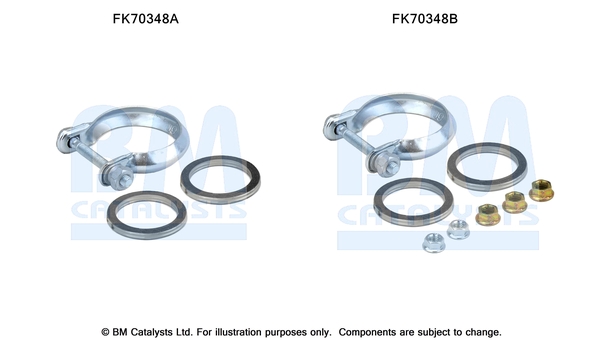 Uitlaat montageset Bm Catalysts FK70348