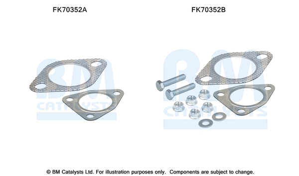 Uitlaat montageset Bm Catalysts FK70352