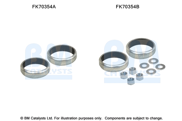 Uitlaat montageset Bm Catalysts FK70354