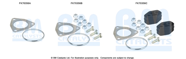 Uitlaat montageset Bm Catalysts FK70356