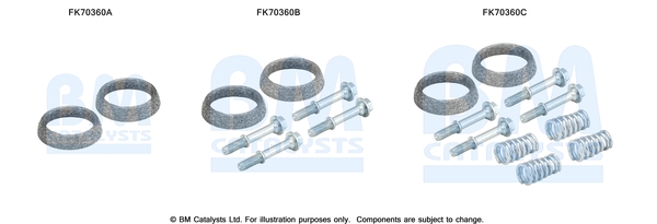 Uitlaat montageset Bm Catalysts FK70360