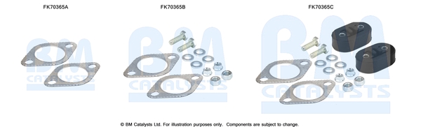 Uitlaat montageset Bm Catalysts FK70365