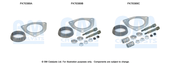 Uitlaat montageset Bm Catalysts FK70389