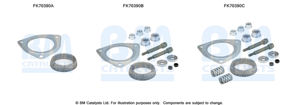 Uitlaat montageset Bm Catalysts FK70390