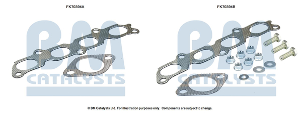 Uitlaat montageset Bm Catalysts FK70394