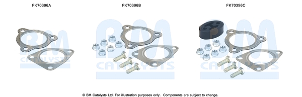 Uitlaat montageset Bm Catalysts FK70396